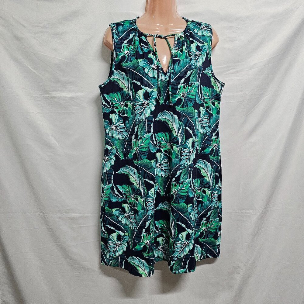 Tommy Bahama Tropical Sleeveless Shift Dress Size L